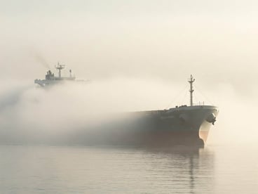 ship in fog